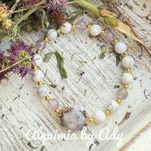 Alquimia Gold and Purple Floral Bracelet